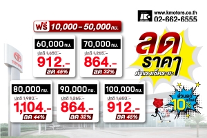 โปรโมชั่นเช็คระยะ ลดราคาค่าแรง